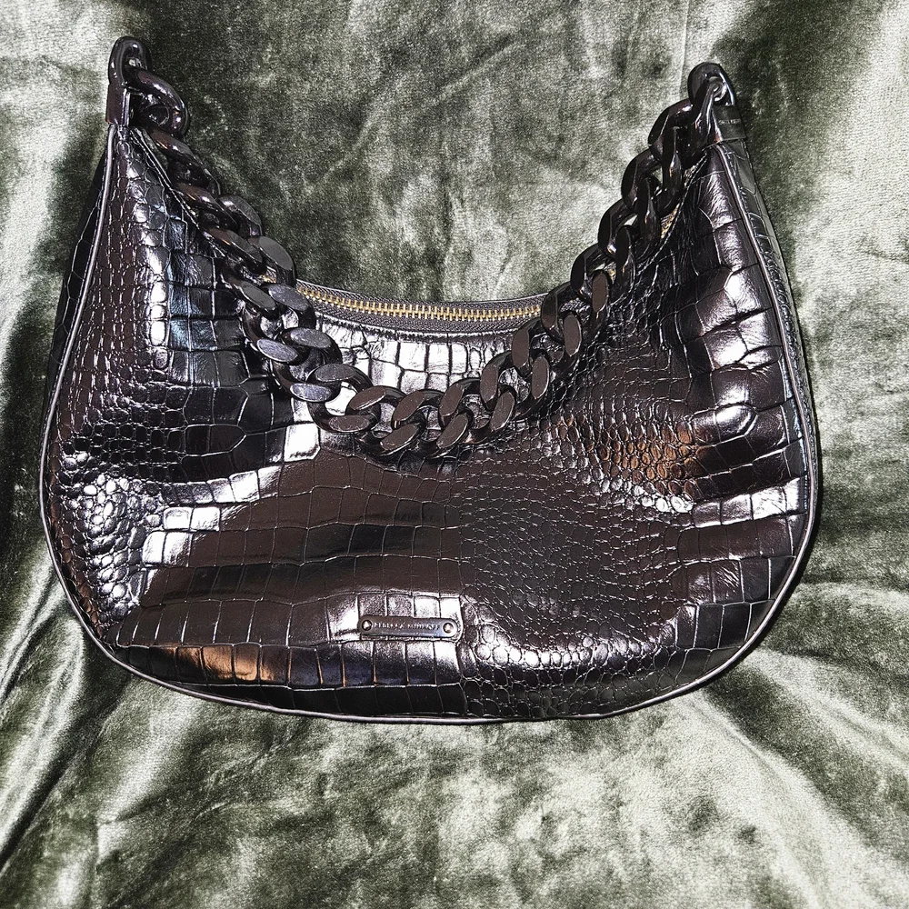 Rebecca Minkoff Black Shoulder Bag with Silver Hardware - Picture 4 of 5